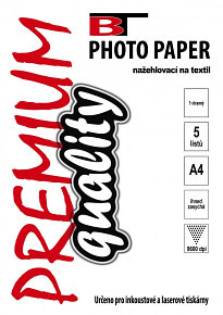 BT fotopapír nažehlovací A4 - 5ks (150g)