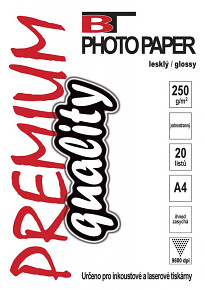 BT fotopapír lesklý A4 - 250g (20listů)