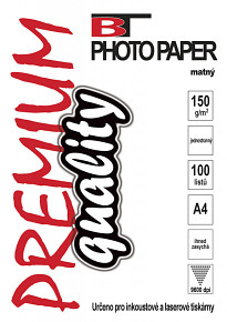 BT fotopapír matný A4 - 150g (100listů)