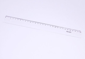 Pravítko rovné 30cm - plastové, čiré (742610)