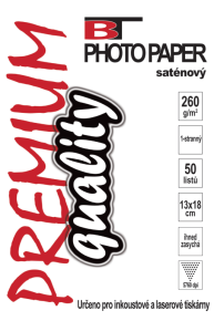 BT fotopapír saténový 13x18 - 260g (50listů)