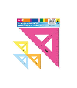 Trojúhelníkové pravítko s ryskou (mix barev)